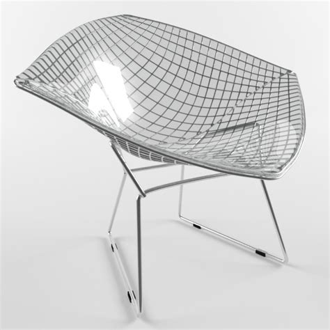 7th street, long beach ca. 3D model Diamond Chair Harry Bertoia Knoll Studio VR / AR ...