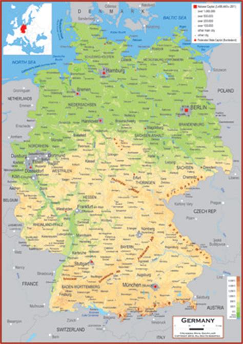 Large detailed map of germany. Germany Maps - Academia Maps