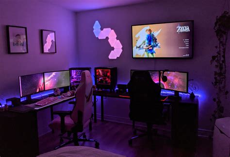 Our Couples Battlestation Setup Video Game Room Design Game Room