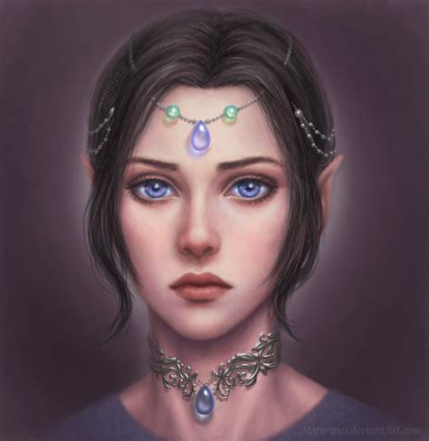 Elf Girl Portrait By Marurenai On Deviantart