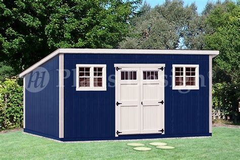 10 X 20 Deluxe Modern Storage Shed Project Plans Design D1020m