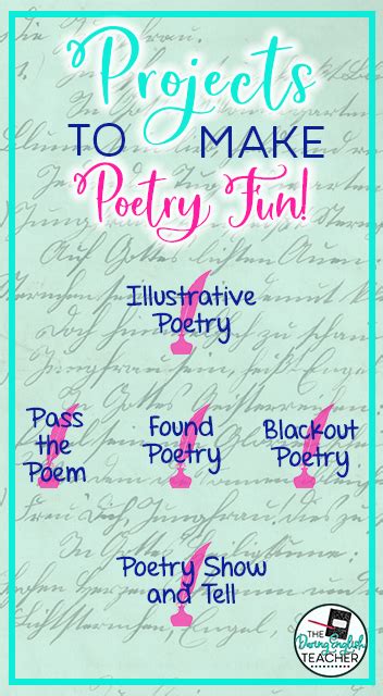 Projects To Make Poetry Fun The Daring English Teacher