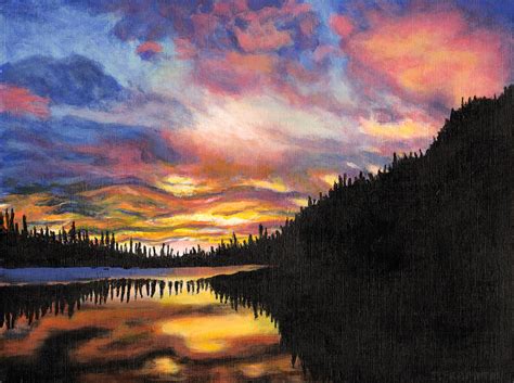 Mountain Sunrise Painting By Jennifer Frampton