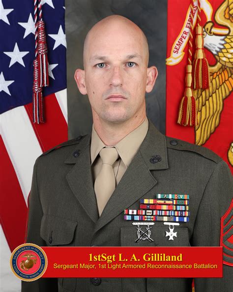 First Sergeant Luke A Gilliland 1st Marine Division Biography