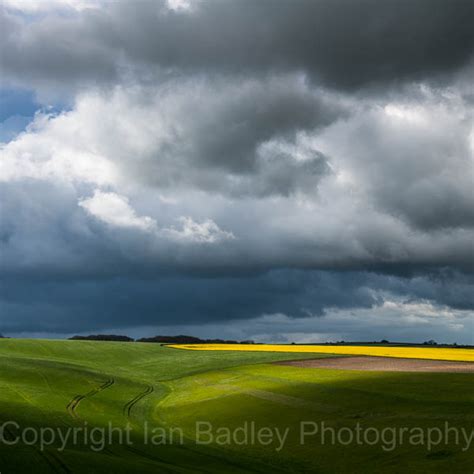 Ian Badley Photography Storm Clouds Over The Fields Dorset England