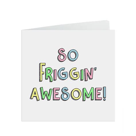 So Friggin Awesome Colourful Good News Friendship Etsy