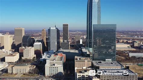 Overflightstock™ Tall Glass Buildings And Sky Downtown Oklahoma
