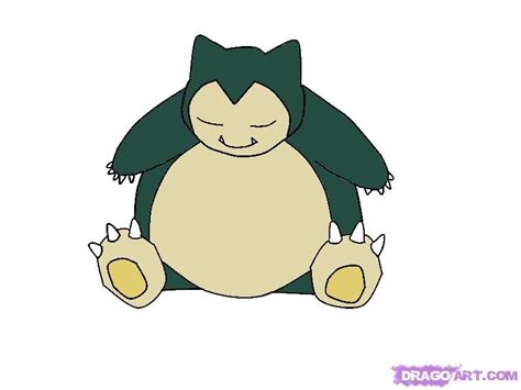 1) draw a rectangle that will define the conditional proportions and boundaries of the chosen drawing. How to Draw Snorlax from Pokemon, Step by Step, Pokemon Characters, Anime, Draw Japanese Anime ...