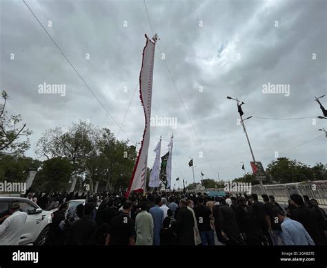 Devotees Of Imam Hussain Are Holding Mourning Procession In Connection