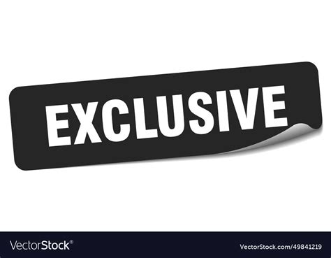 Exclusive Sticker Label Royalty Free Vector Image