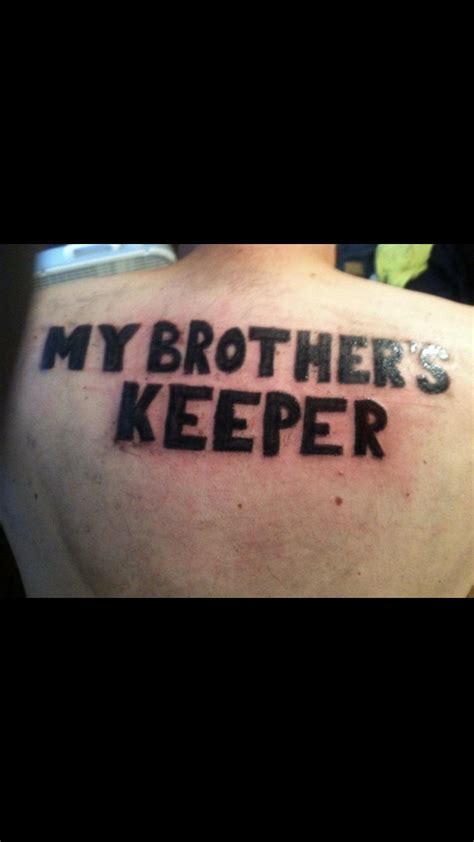 Discover More Than My Brothers Keeper Tattoo Super Hot Thtantai