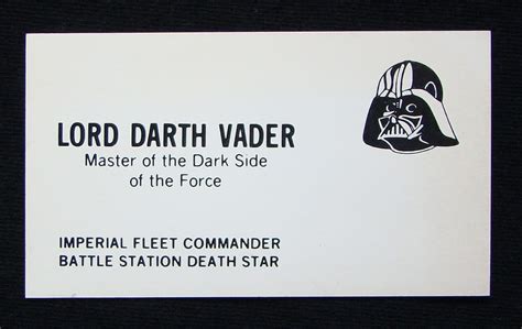 If Star Wars Characters Had Business Cards Theyd Look