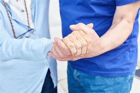 Two Seniors Hold Hands Stock Photo Image Of People 159001734