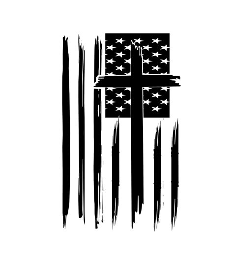 Set Of Distressed American Flag Cross Vinyl Decals Stickers Us