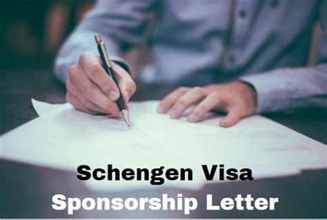 Schengen Visa Sponsorship Letter Template For Visa