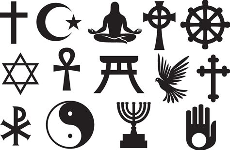Conjunto De Símbolos De Las Religiones Del Mundo 2258931 Vector En Vecteezy