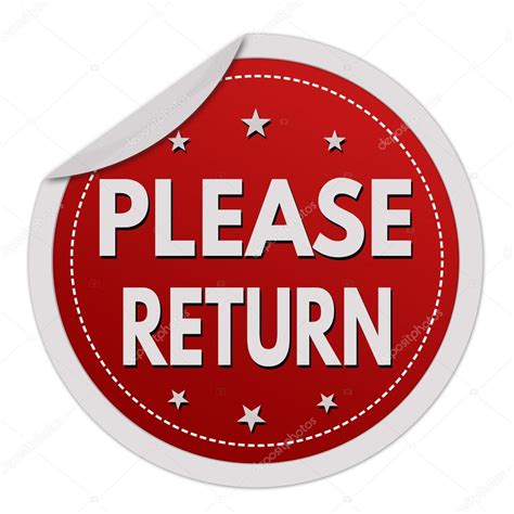 Please Return Stamp Stock Vector By ©roxanabalint 118826014