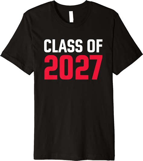 Class Of 2027 School Premium T Shirt Clothing Shoes