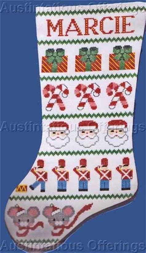 Cross stitch pattern christmas deer designed by: Cheery Christmas Band Sampler Cross Stitch Stocking ...