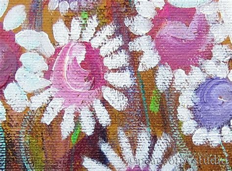 Peaceofpi Studio Daisy Garden Flower Painting