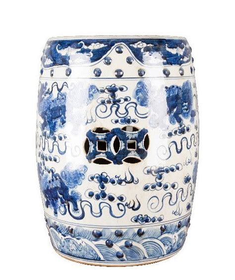 ( 0.0 ) out of 5 stars current price $373.36 $ 373. Blue and White Chinese Lion Garden Stool | White ceramic ...