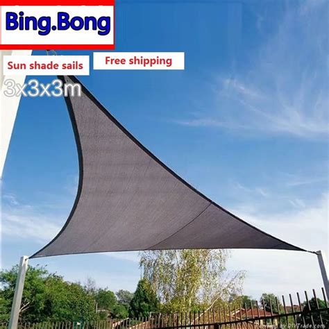 European Freeshipping Sun Shade Sail Hdpe 3m3m3m Shade Cloth Lona