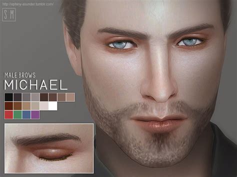The Sims Resource Michael Male Eyebrows