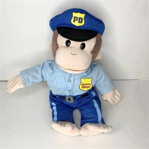 Curious George Police Officer Plush Gund Universal Studios Stuffed