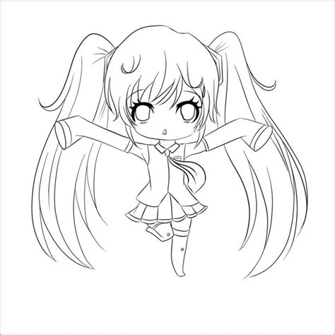 Chibi Ice Cream Girl Coloring Page Coloringbay