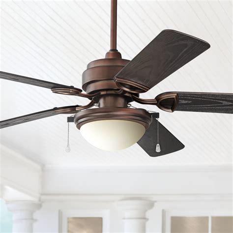 52 Casa Vieja Indoor Outdoor Ceiling Fan With Light Led Oil Brushed