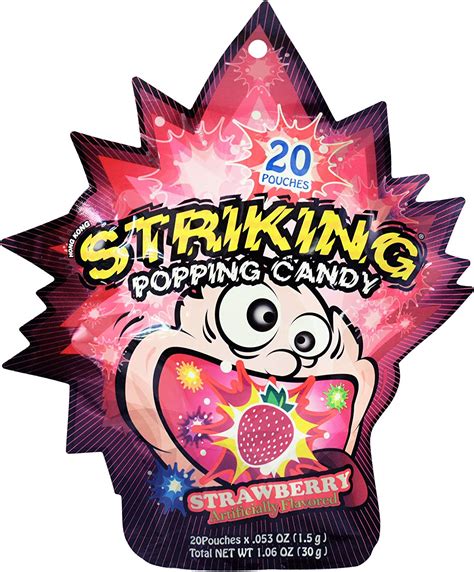 Striking Popping Candy Strawberry Flavour 30g Uk Grocery