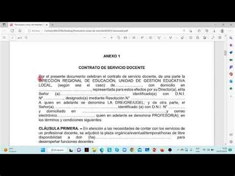 Como Llenar Los Anexos Para Contrato Docente