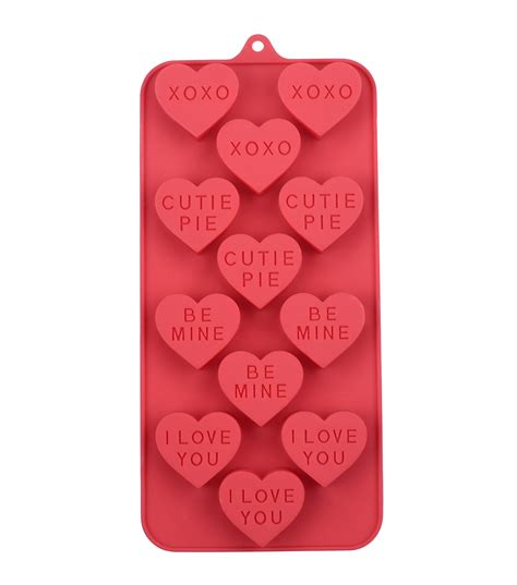 Valentines Day 825x4 Silicone Candy Mold Conversation Hearts Joann