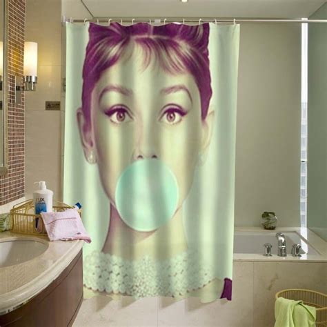 Audrey Hepburn Shower Curtain Shower Curtain Decor Shower Curtain Funny Shower Curtains