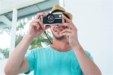 Hipster Man Taking Picture Stock Image Image Of Camera 66971673