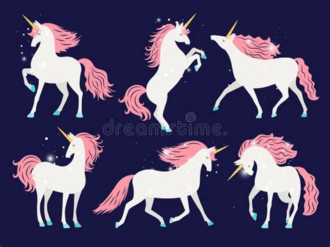 White Unicorn Horse Cartoon Stock Illustrations 22896 White Unicorn