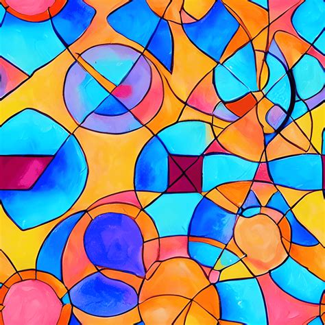 Beautiful Sacred Geometry Pattern Painting Acrylic Realistic Colorful