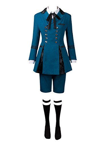 Cosfun Anime Ciel Phantomhive Cosplay Costume Blue Uniform Outfit