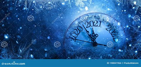 Happy New Years Eve Celebration Countdown Clock Stock Image