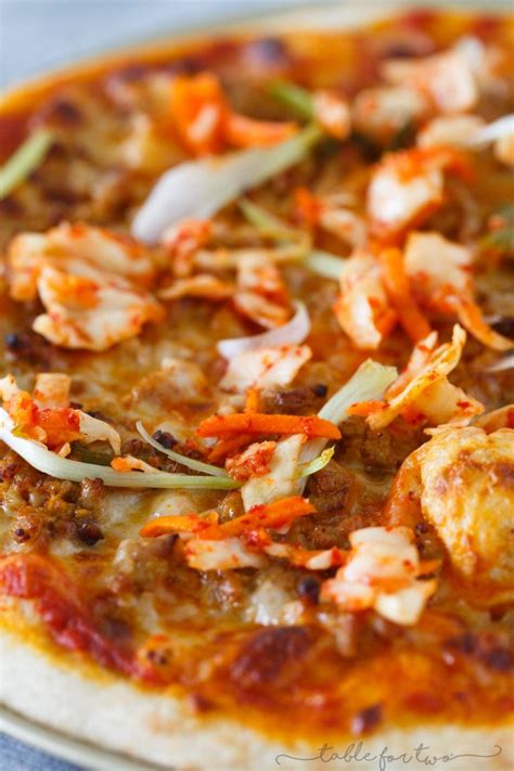 spicy korean pork pizza korean asian pizza recipe