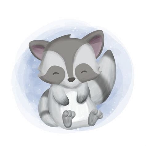 Cute Happy Face Vector Design Images Cute Baby Raccoon Happy Face