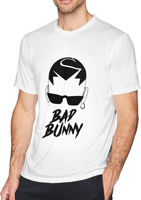 Mens Bad Bunny T Shirt Classic Short Sleeve Mens Popular