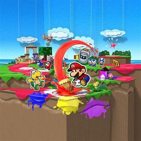 Paper Mario Color Splash Boxart Screenshots Art Fact Sheet