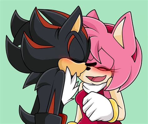 Kiss Time Shadow And Amy Adventure Time Girls Shadow The Hedgehog
