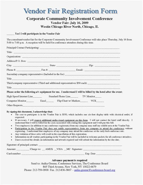 All businesses must complete a vendor registration application form in order to provide services to our agency. Vendor Application Form Templates | TemplateDose.com