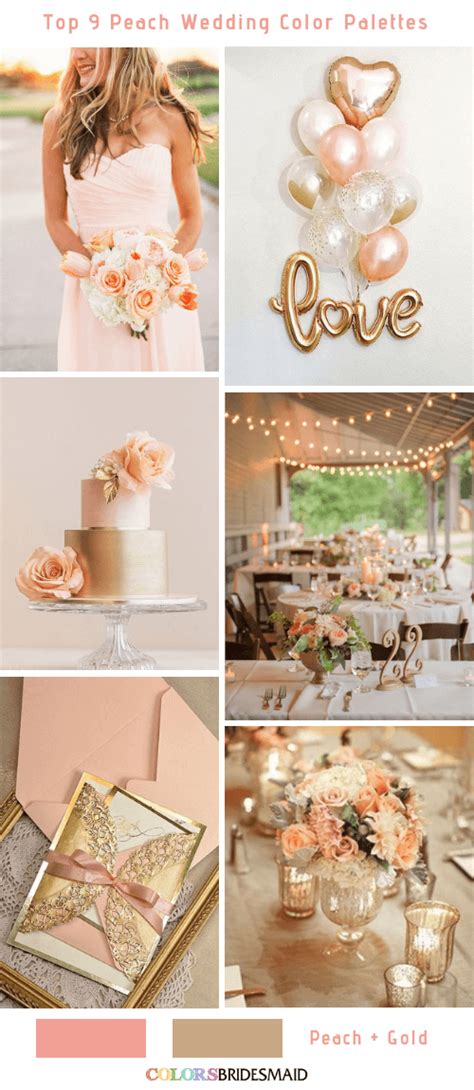 Top 9 Peach Wedding Color Palettes For 2019 Colorsbridesmaid