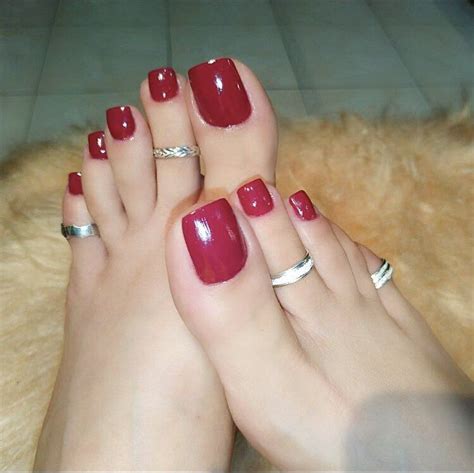 Pretty Toe Nails Cute Toe Nails Pretty Toes Red Toenails Long