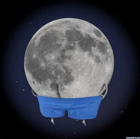 Полная луна, опустив шорты, показывает свою заднюю сторону — Аватары и ...