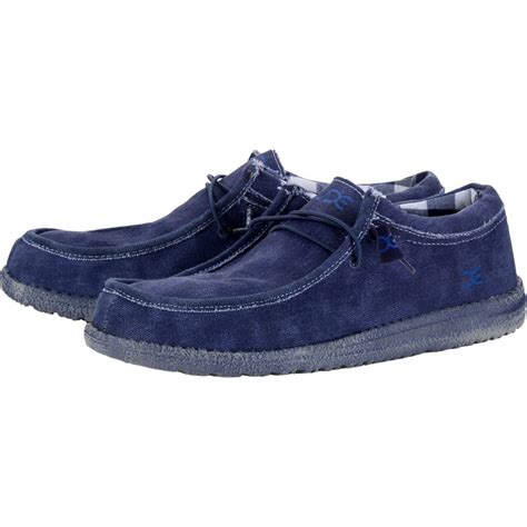 Hey Dude Wally Canvas Shoes Blue Sportique