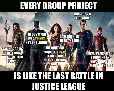 Every Group Project Is Just Like The Last Battle In Justice League
